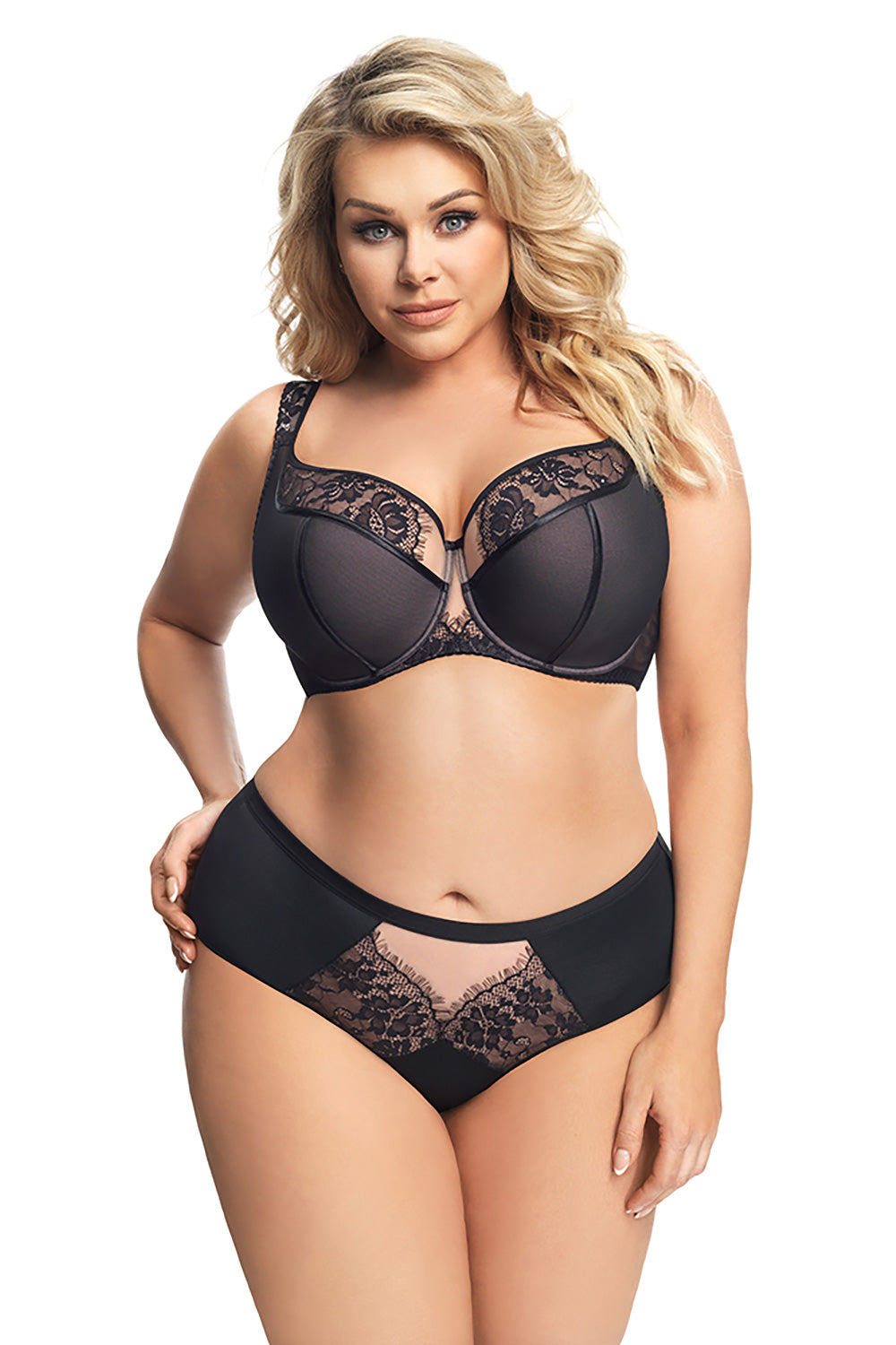 Gorsenia Lingerie Alicante Black Lace Semi-Soft Bra