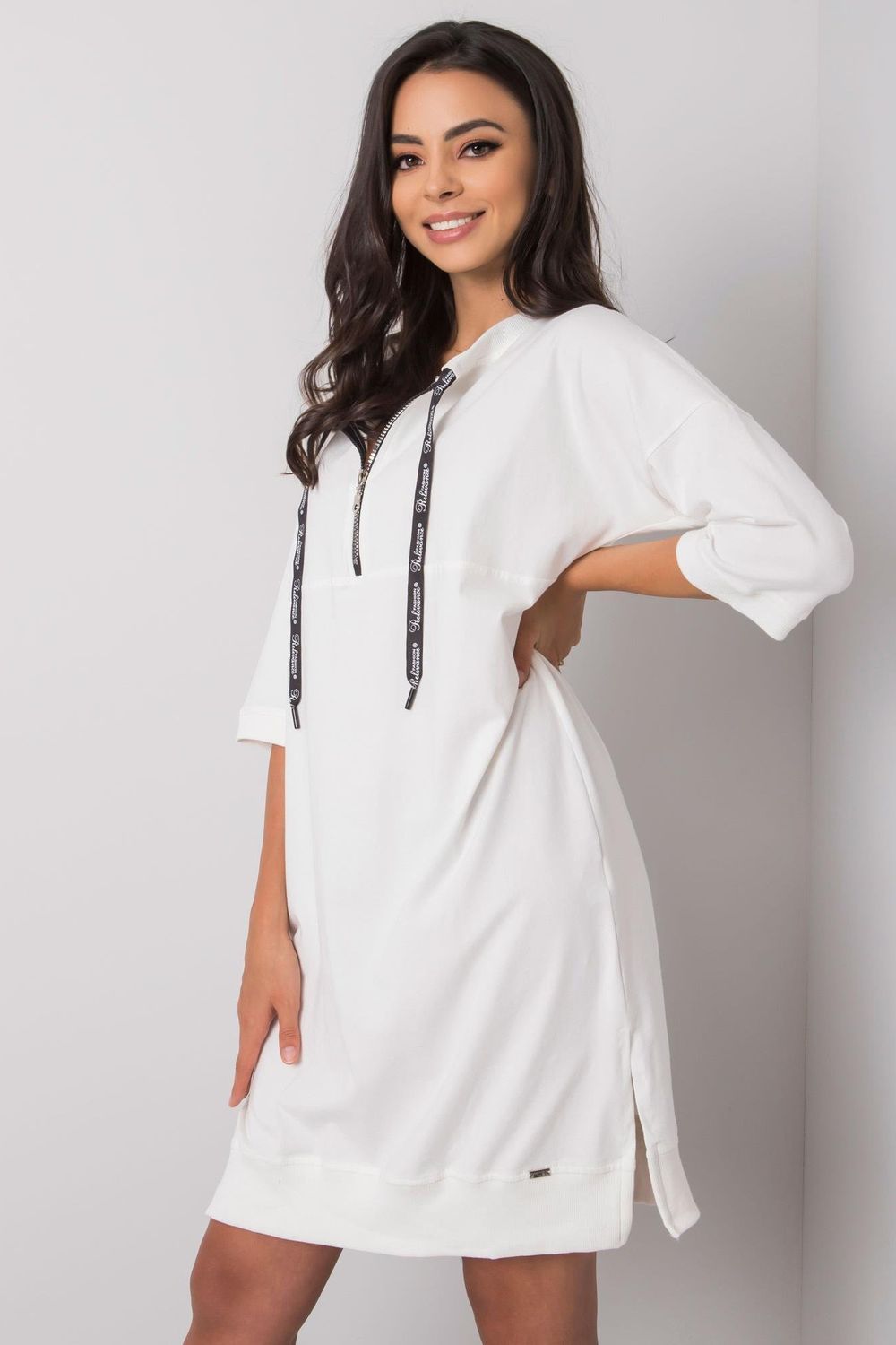 Relevance Ecru Cotton Dress - view 2