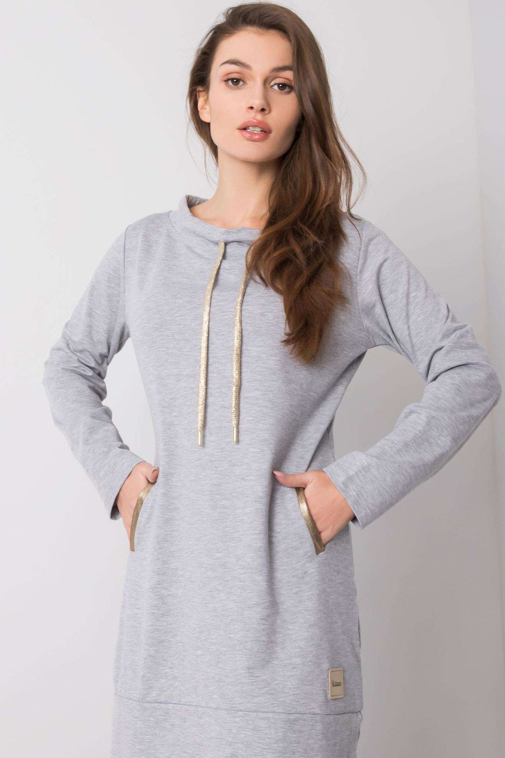 Relevance Grey Long Sleeve Dress - view 3