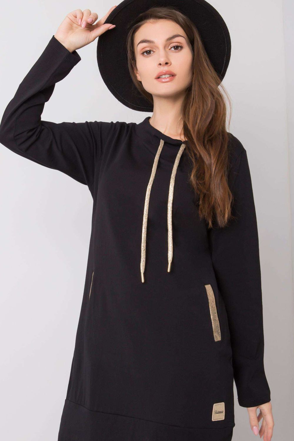 Relevance Black Long Sleeve Dress with Pockets - view 2