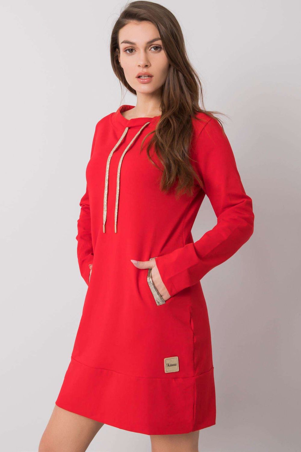 Relevance Red Long Sleeve Dress - view 3