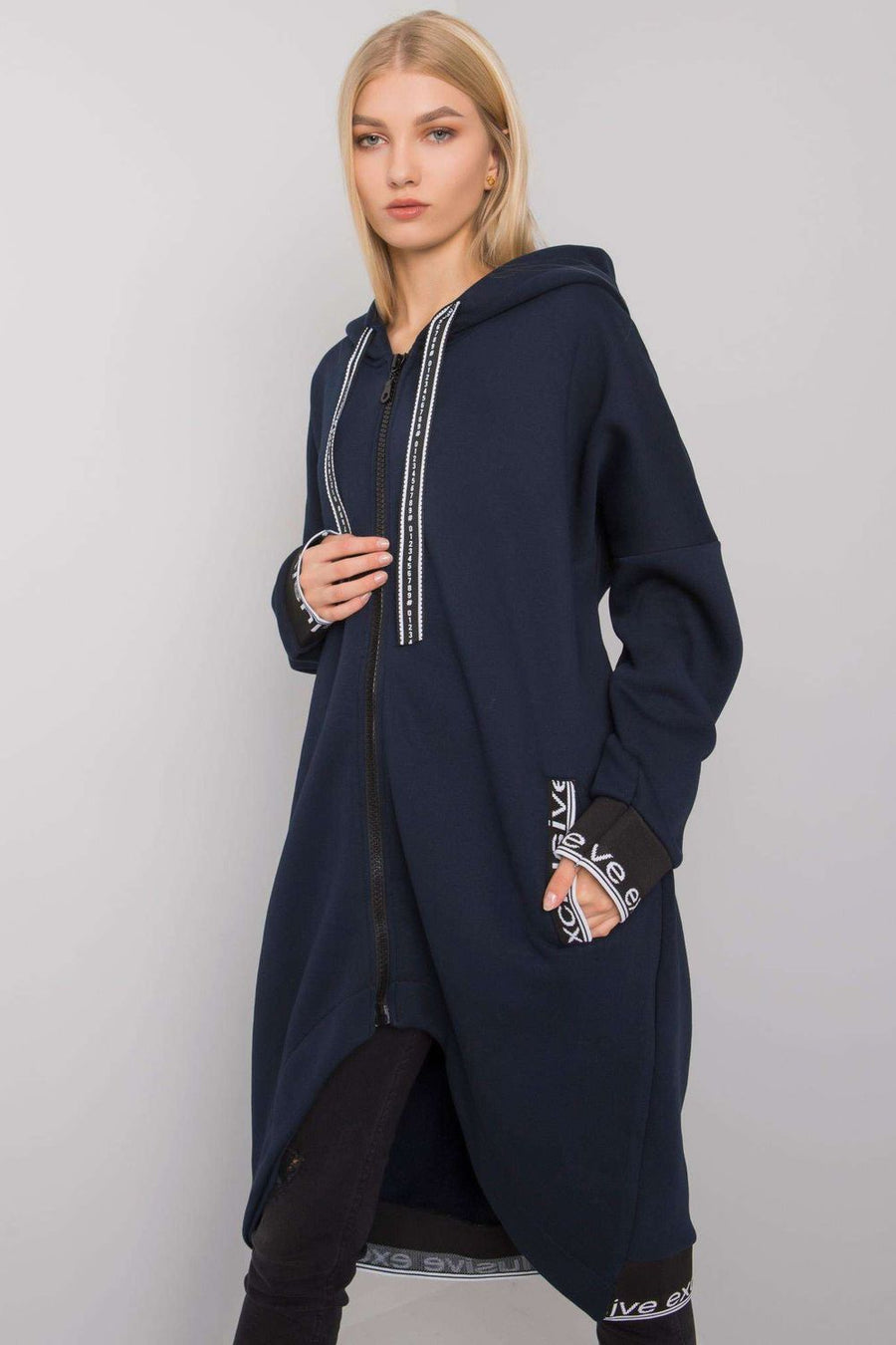 Relevance Navy Hooded Zip Up Sweatshirt