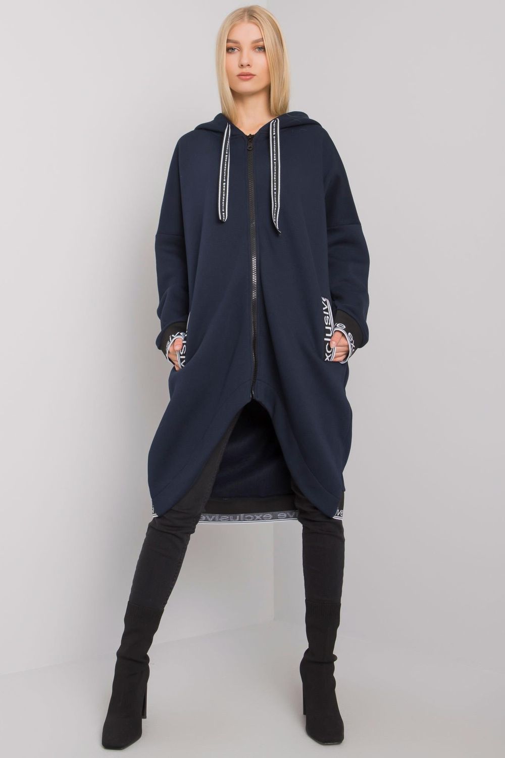 Relevance Navy Hooded Zip Up Sweatshirt - view 2