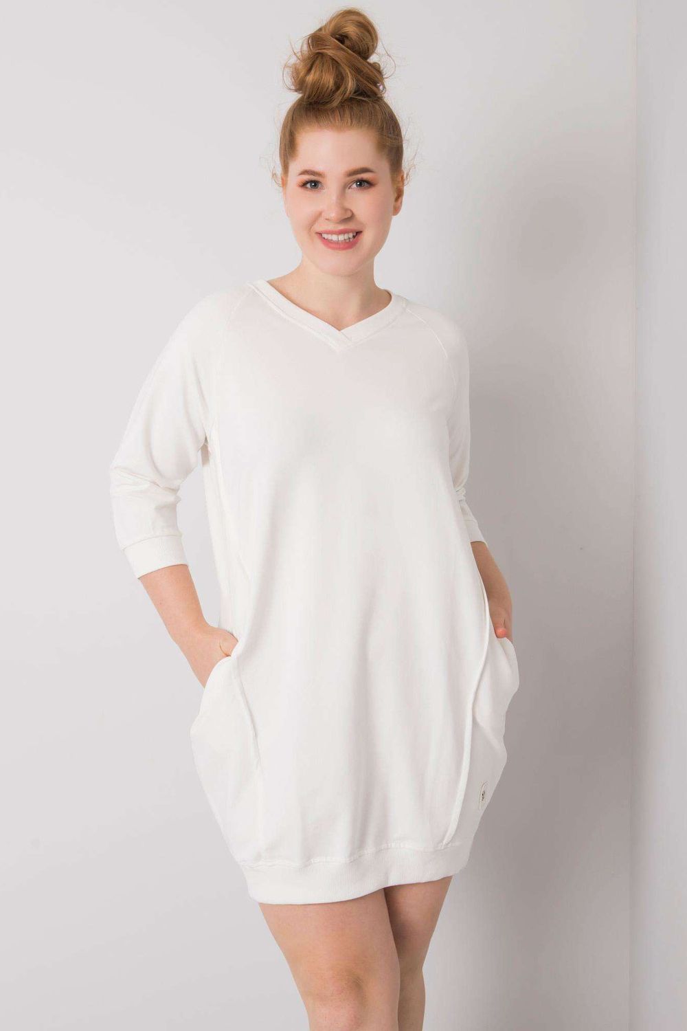 Relevance Ecru Dress with Pockets - view 2