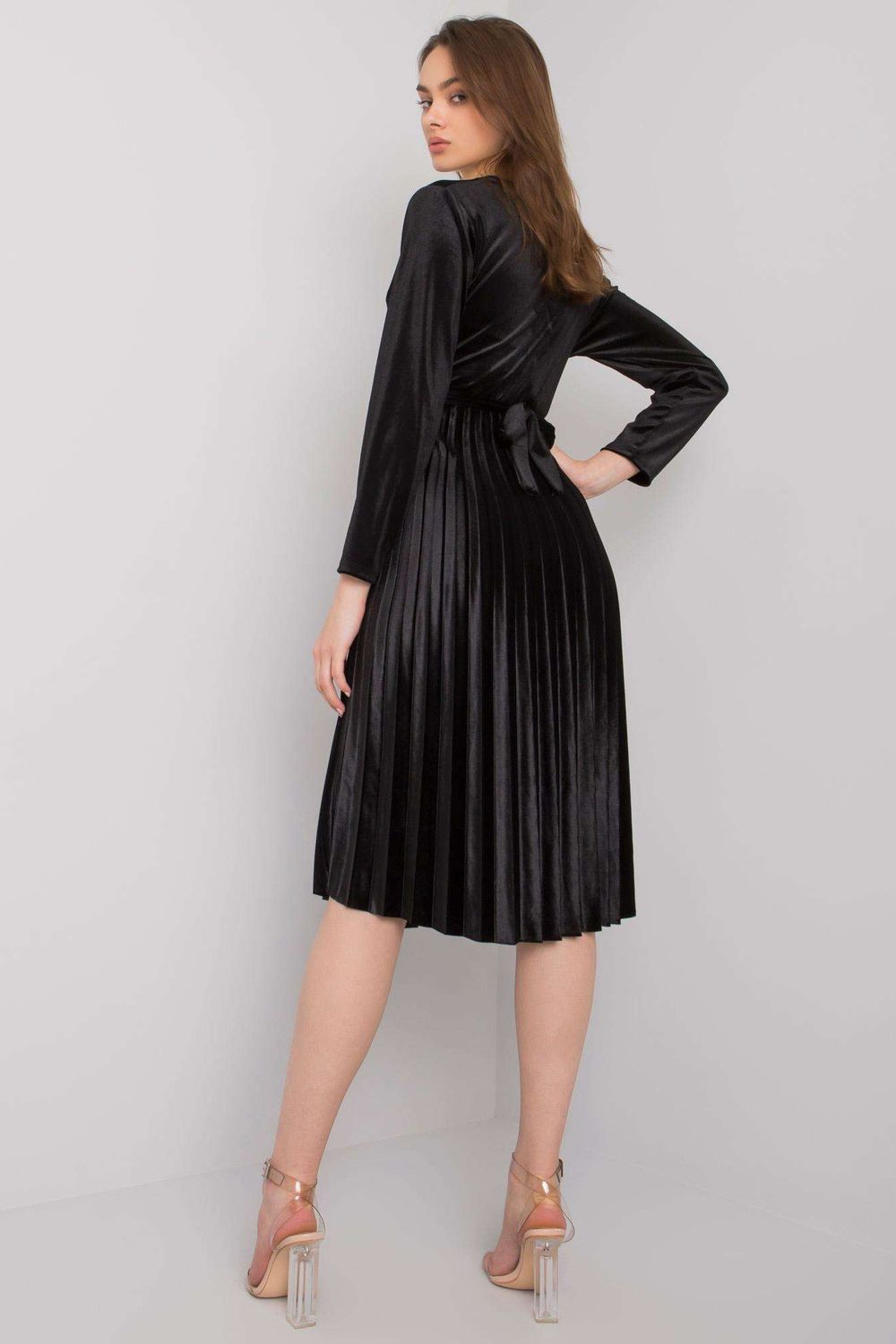 Italy Moda Black Evening Dress - view 3