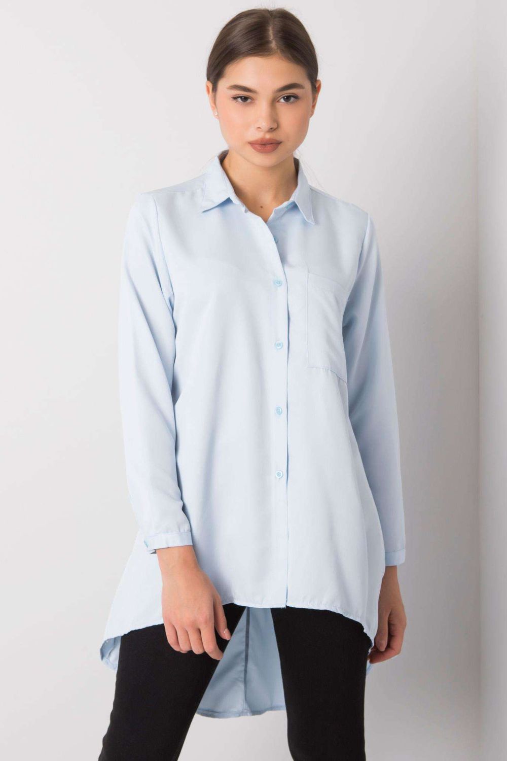 Ex Moda Light Blue Long Sleeve Top