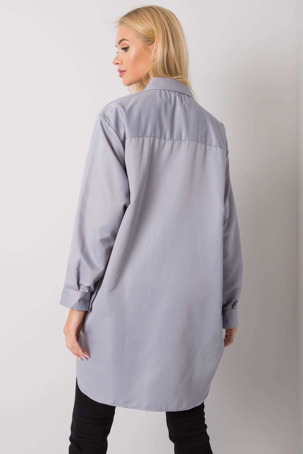 Ex Moda Grey Cotton Long Sleeve Top - view 3