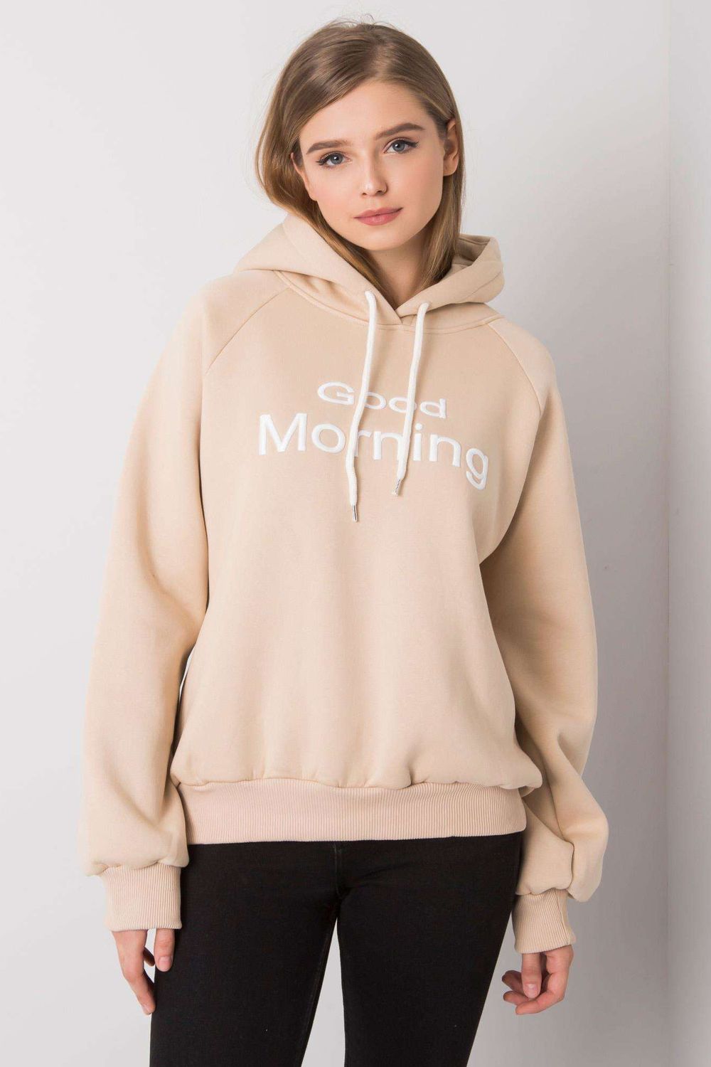 Ex Moda Beige Hooded Sweatshirt - view 3