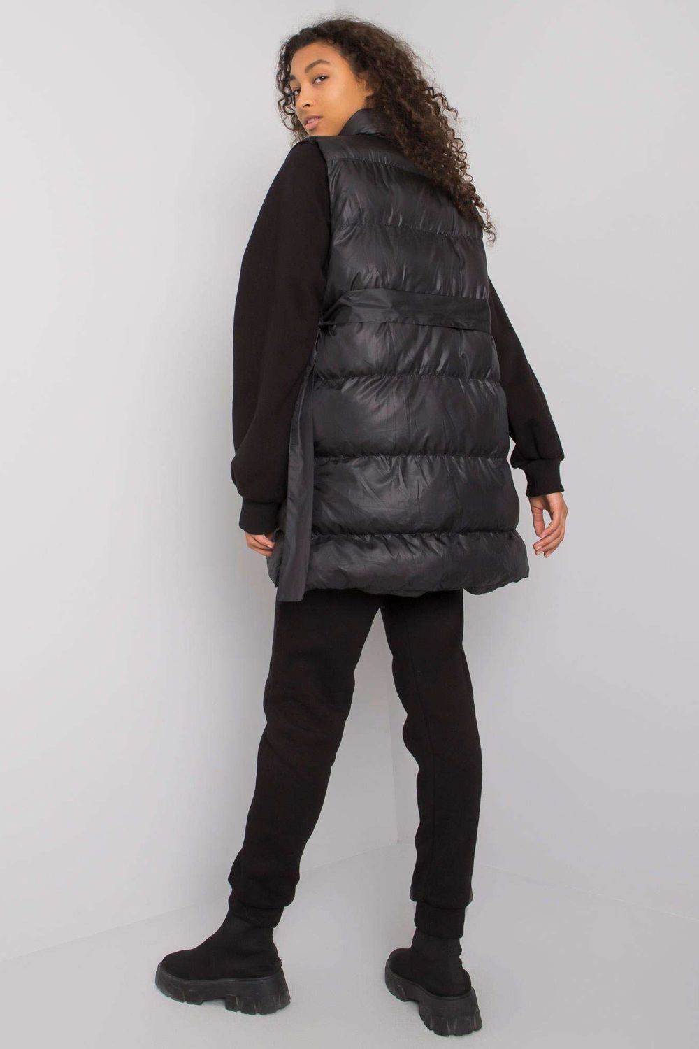 Ex Moda Black Straight Long Sleeve Co-Ord Set - view 3