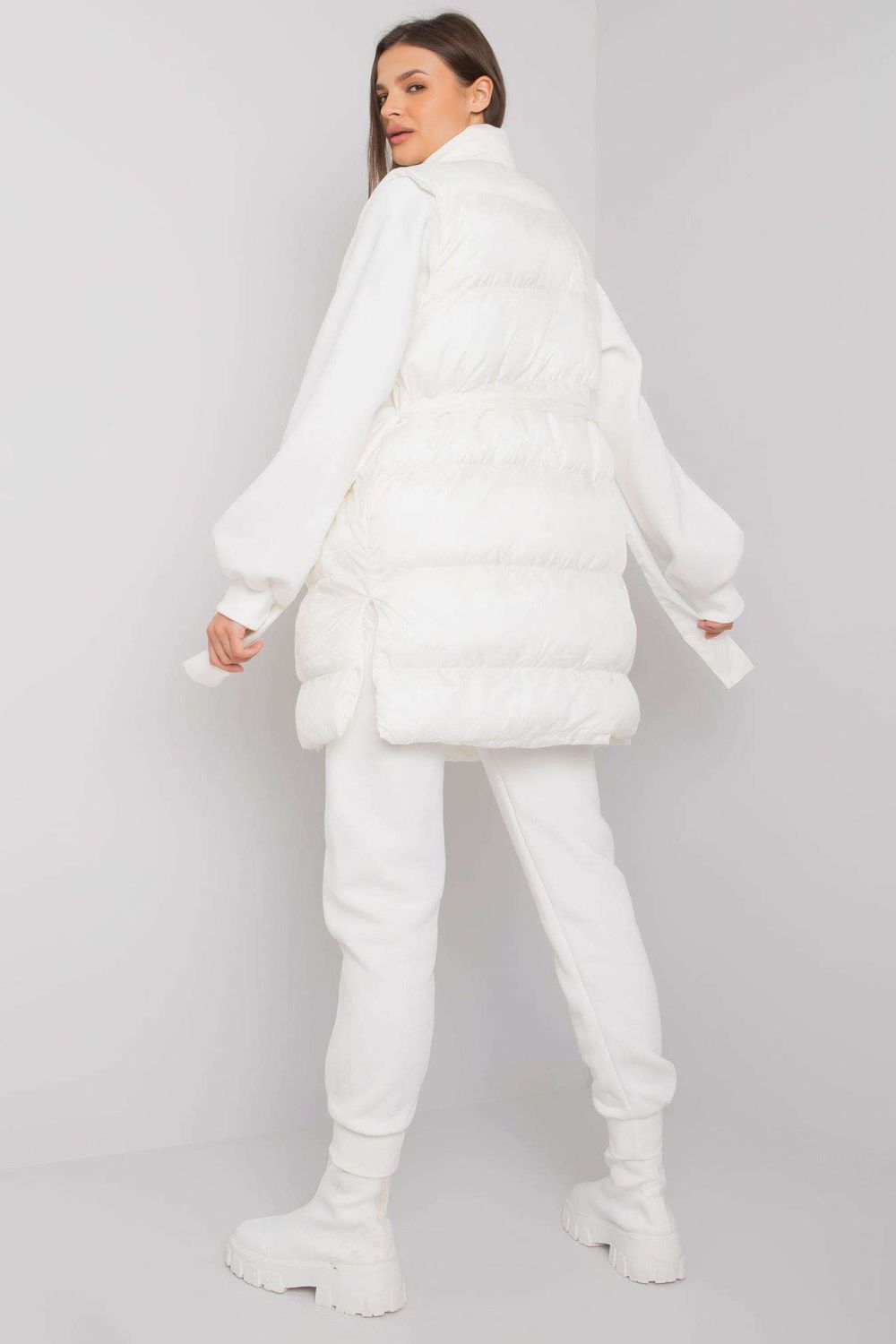 Ex Moda Ecru Straight Long Sleeve Co-Ord Set - view 3