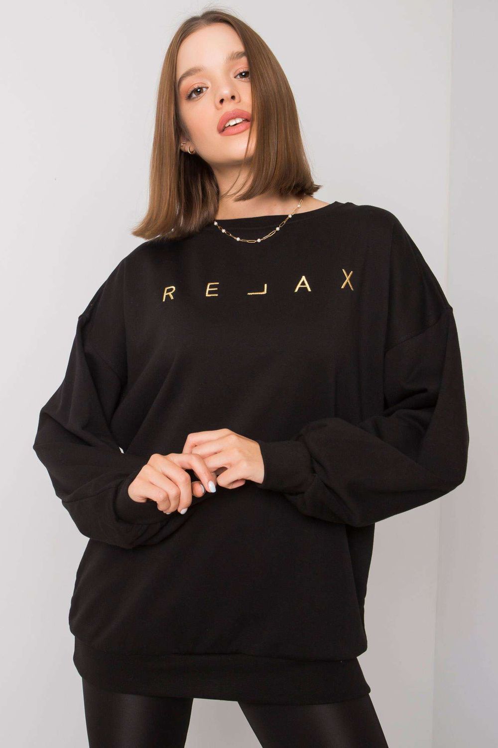 Ex Moda Black Hooded Long Sleeve Sweatshirt