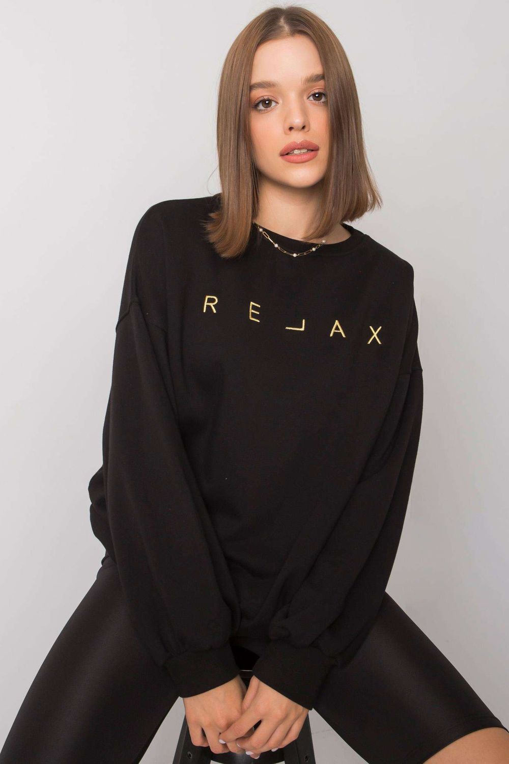 Ex Moda Black Hooded Long Sleeve Sweatshirt - view 2