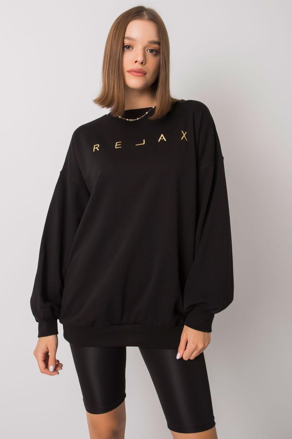 Ex Moda Black Hooded Long Sleeve Sweatshirt - view 3