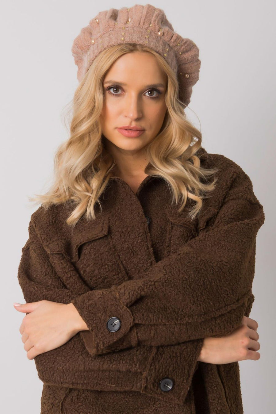 AT Dark Beige Beanie Hat
