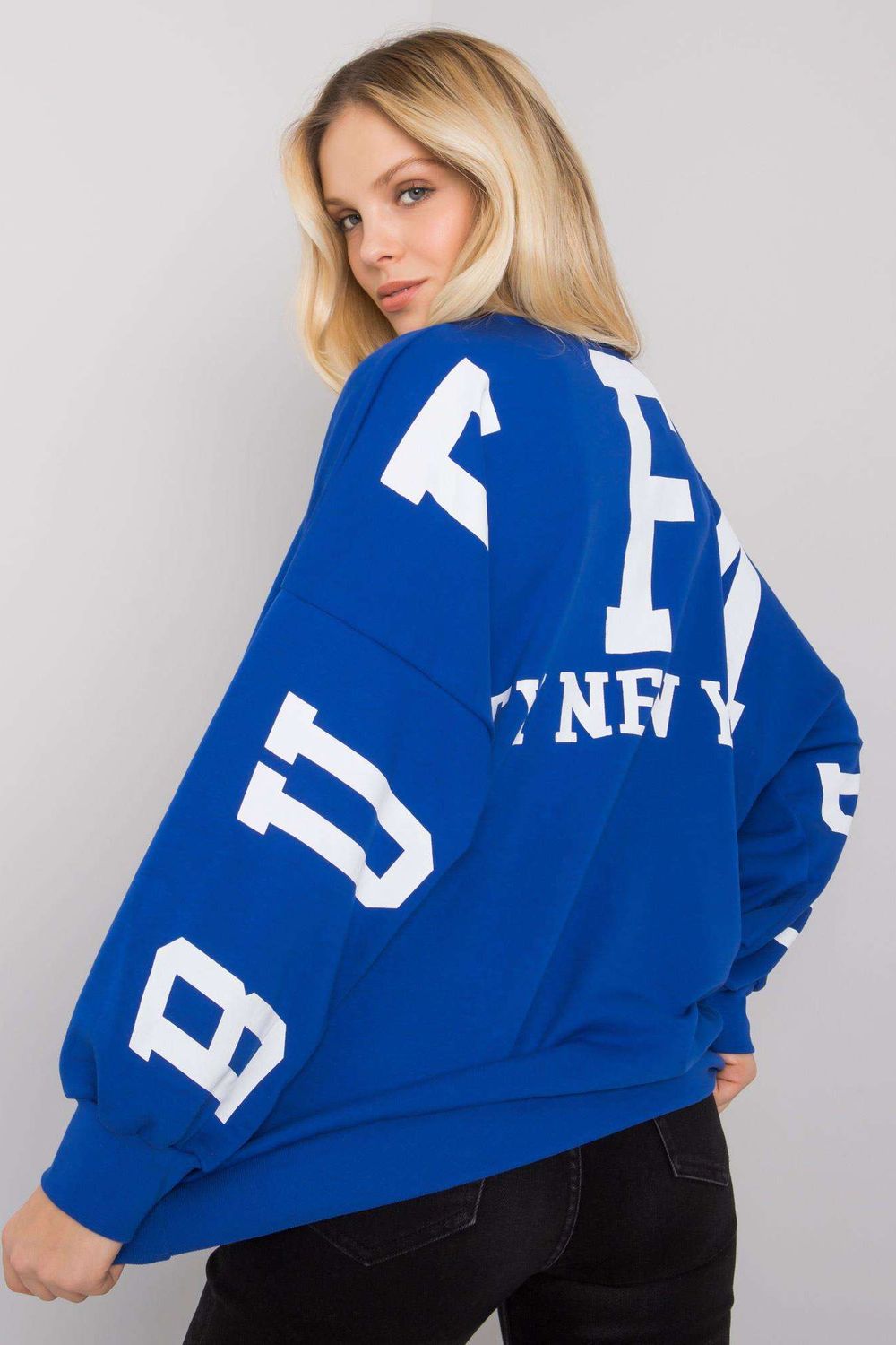 Ex Moda Blue Long Sleeve Sweatshirt - view 3