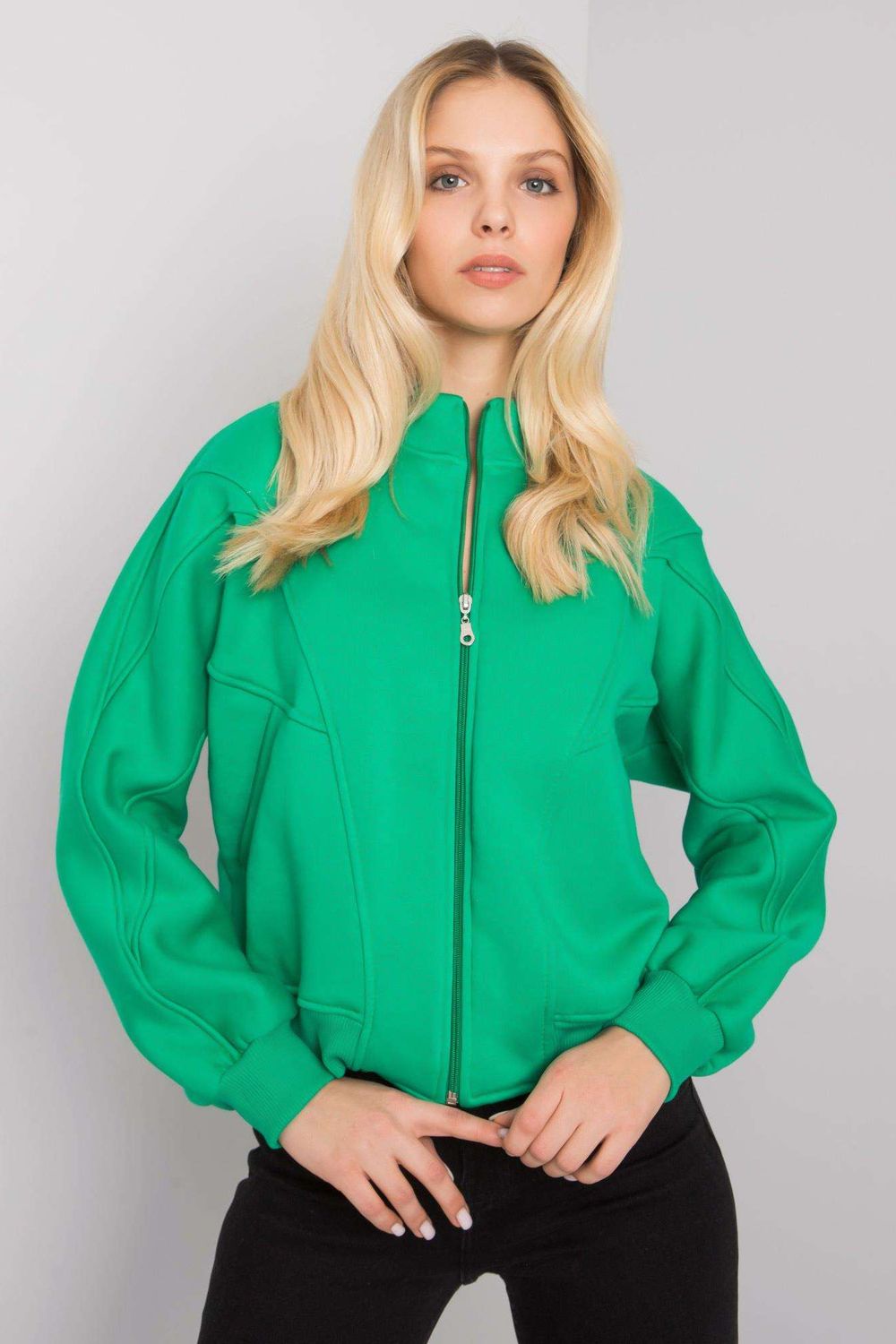 Ex Moda Green Zip Up Sweatshirt