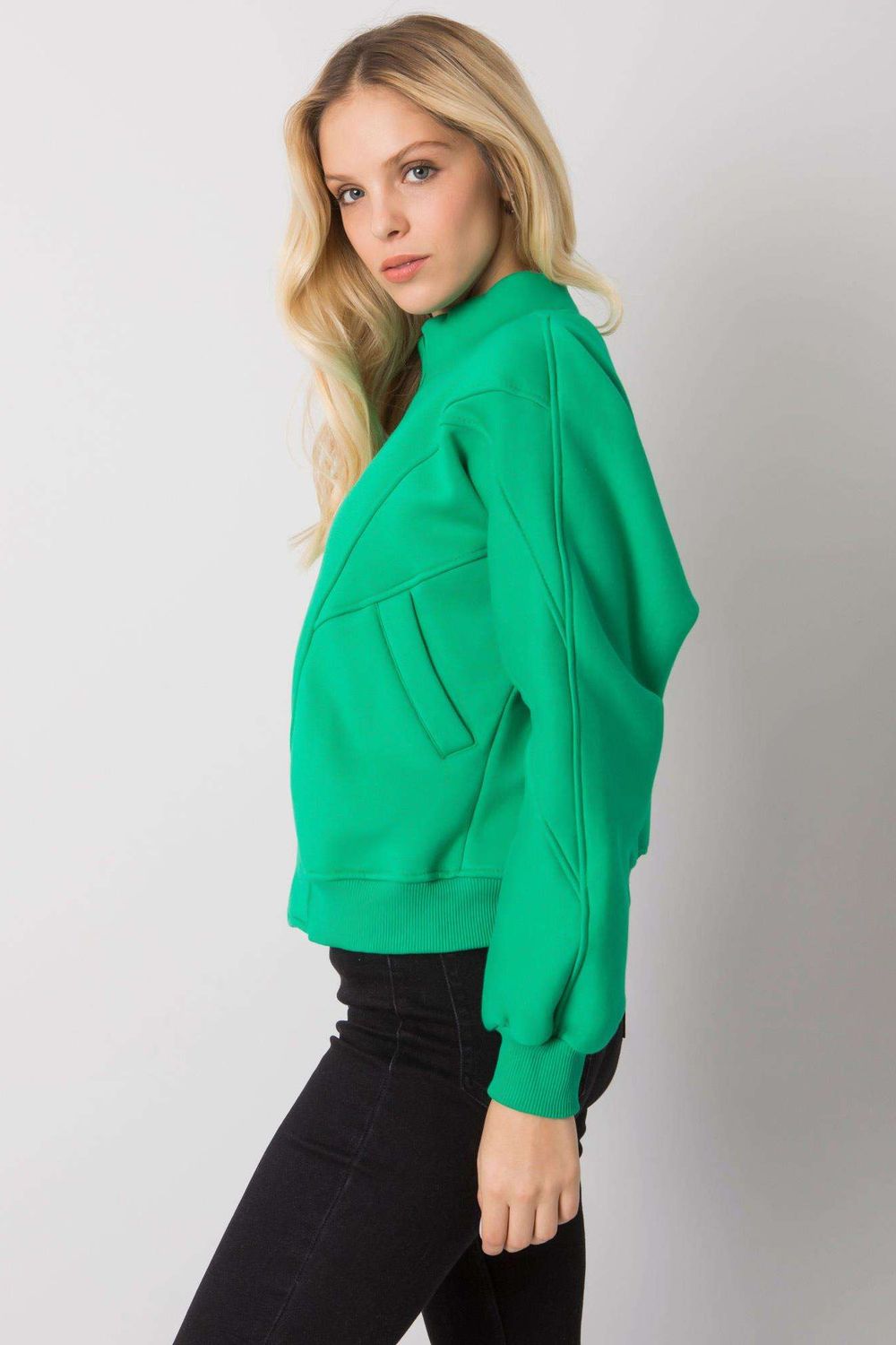 Ex Moda Green Zip Up Sweatshirt - view 3