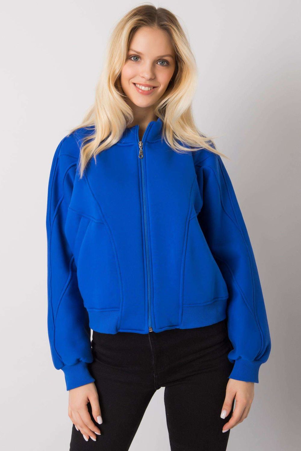 Ex Moda Blue Zip Up Sweatshirt