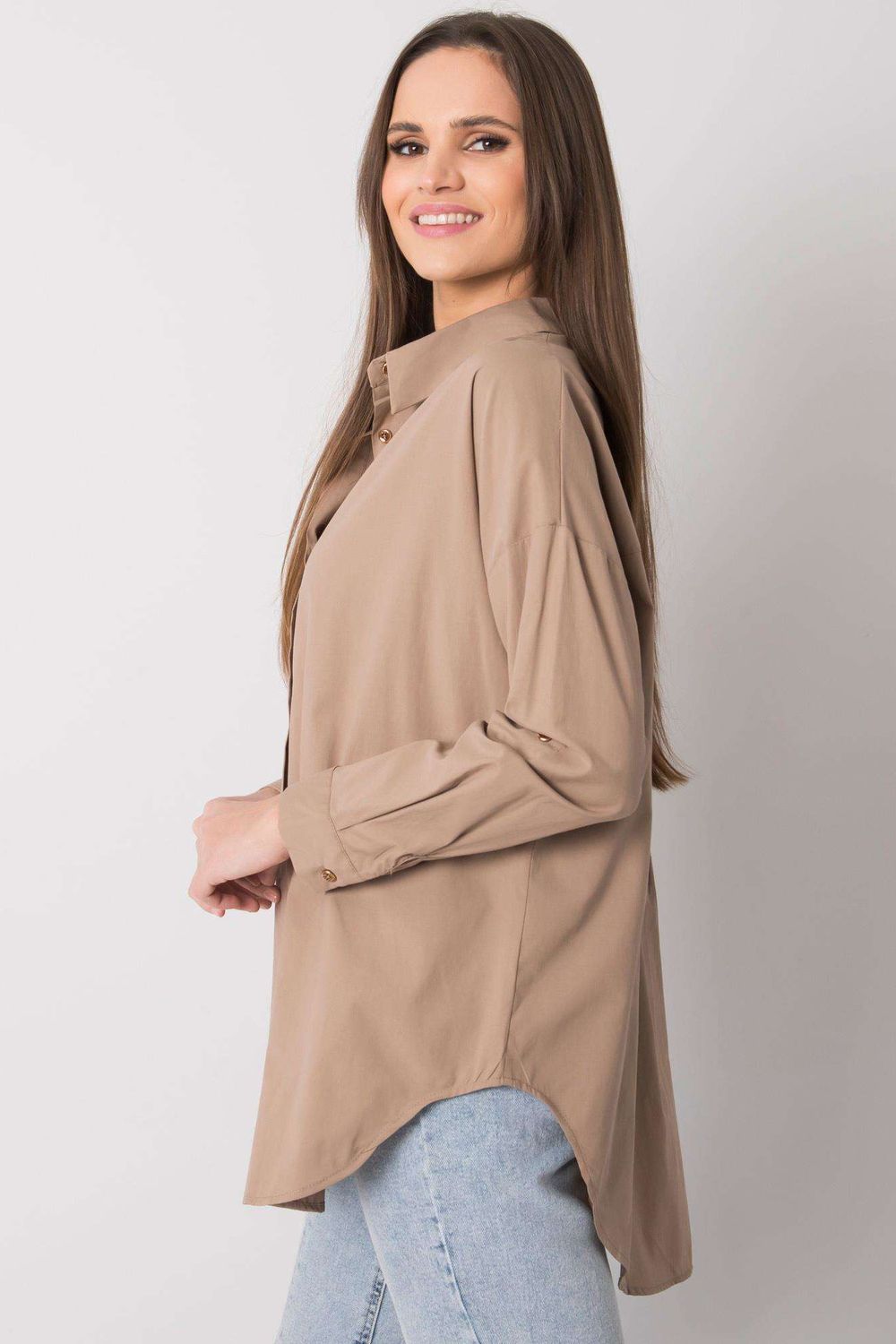 Ex Moda Dark Beige Long Sleeve Top - view 3