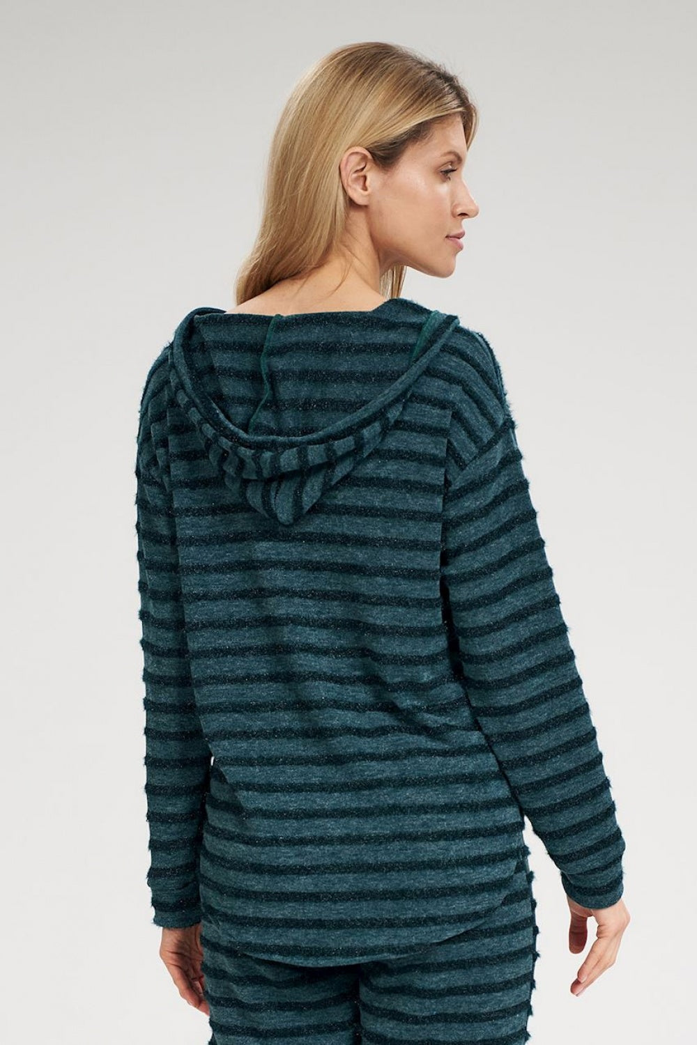 Figl Green Hooded Long Sleeve Sweatshirt - view 3