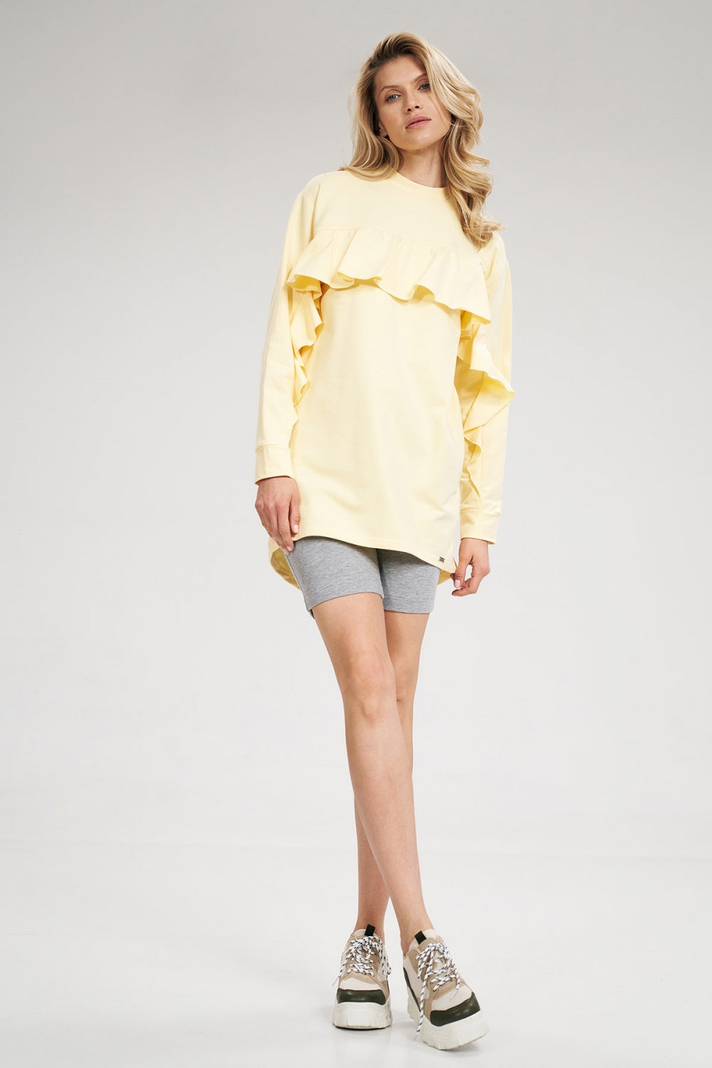 Figl Yellow Long Sleeve Cotton Tunic - view 4