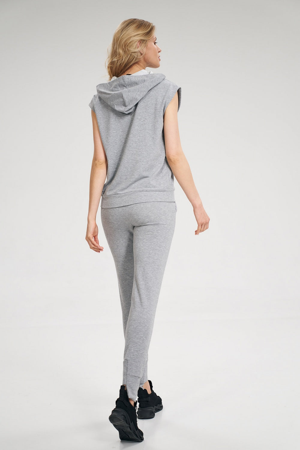 Figl Grey Asymmetric Cotton Joggers - view 3
