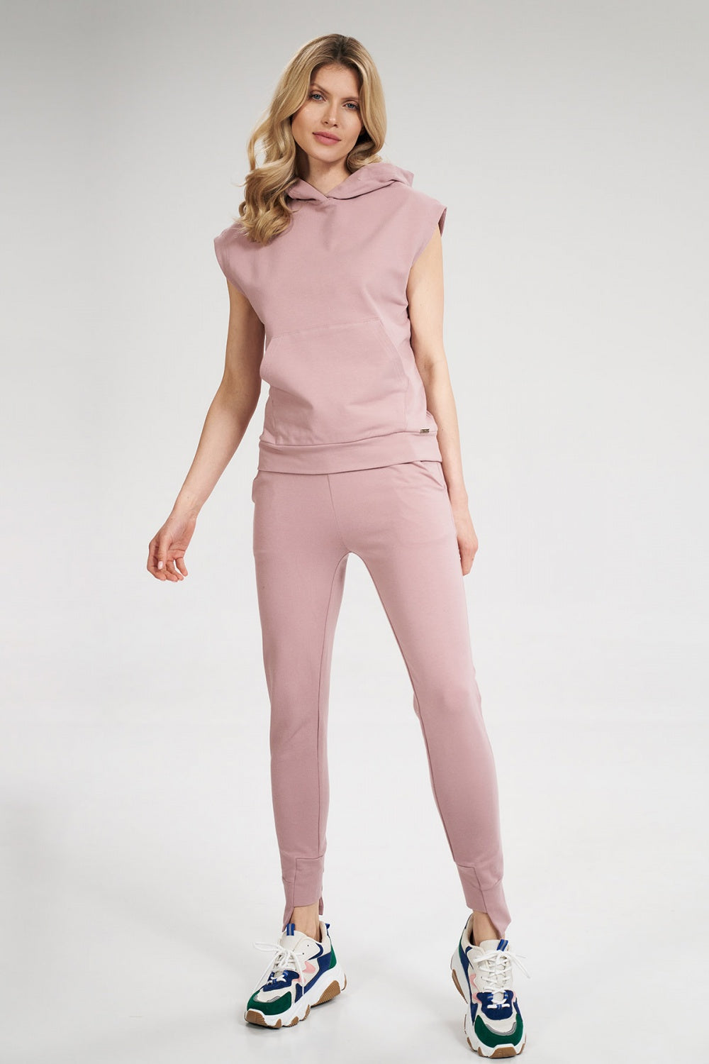 Figl Dark Pink Cotton Joggers