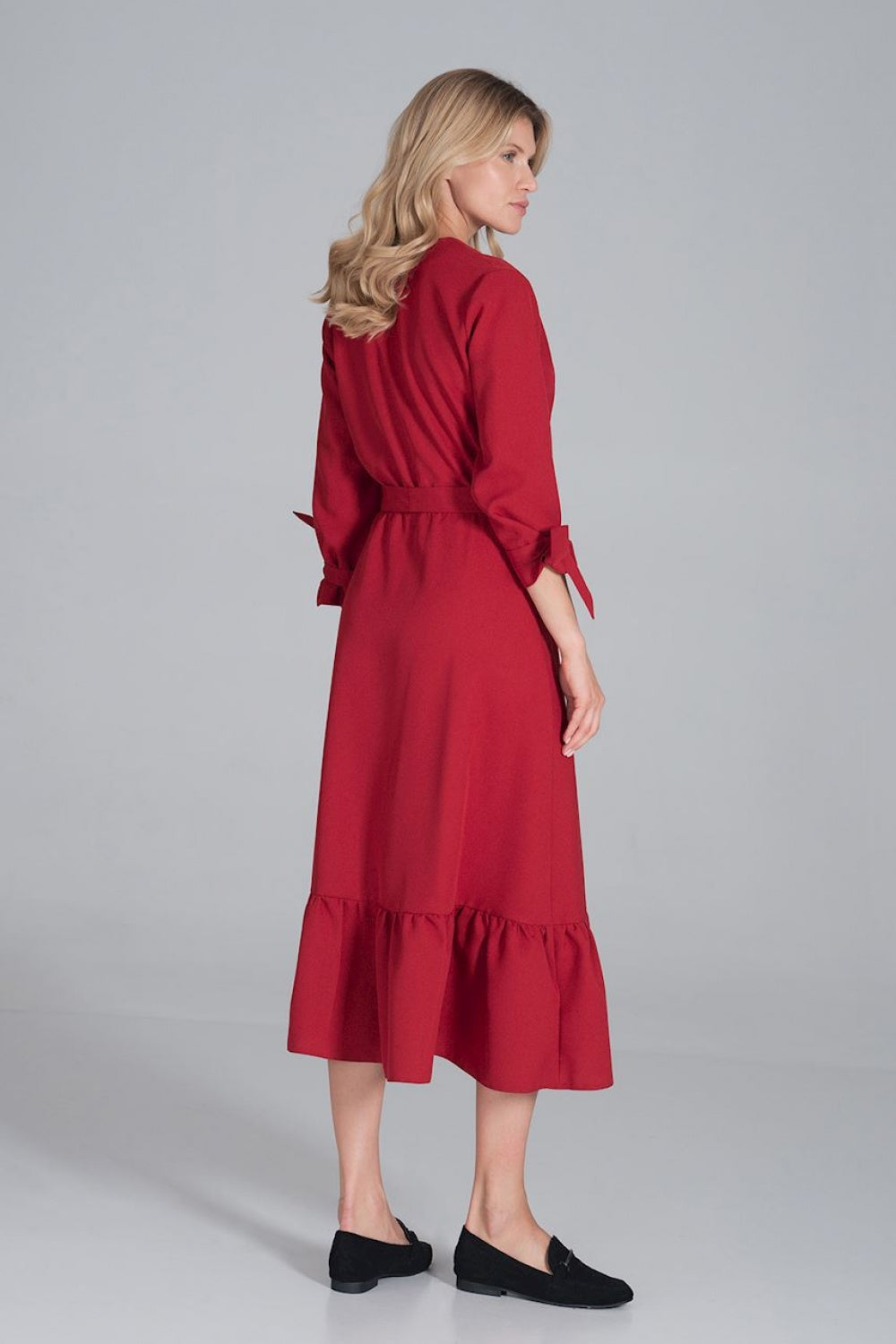 Figl Red Maxi Flared Dress - view 3
