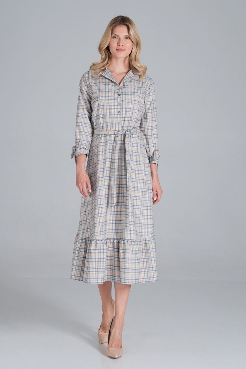 Figl Patterned Maxi Flared Dress