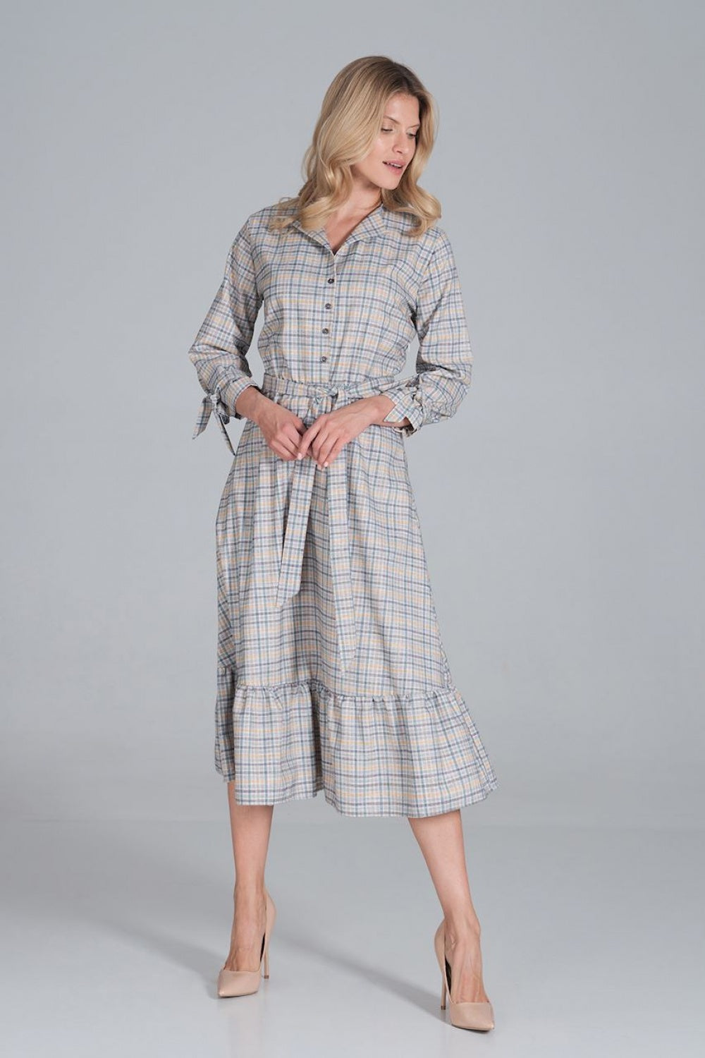 Figl Patterned Maxi Flared Dress - view 2