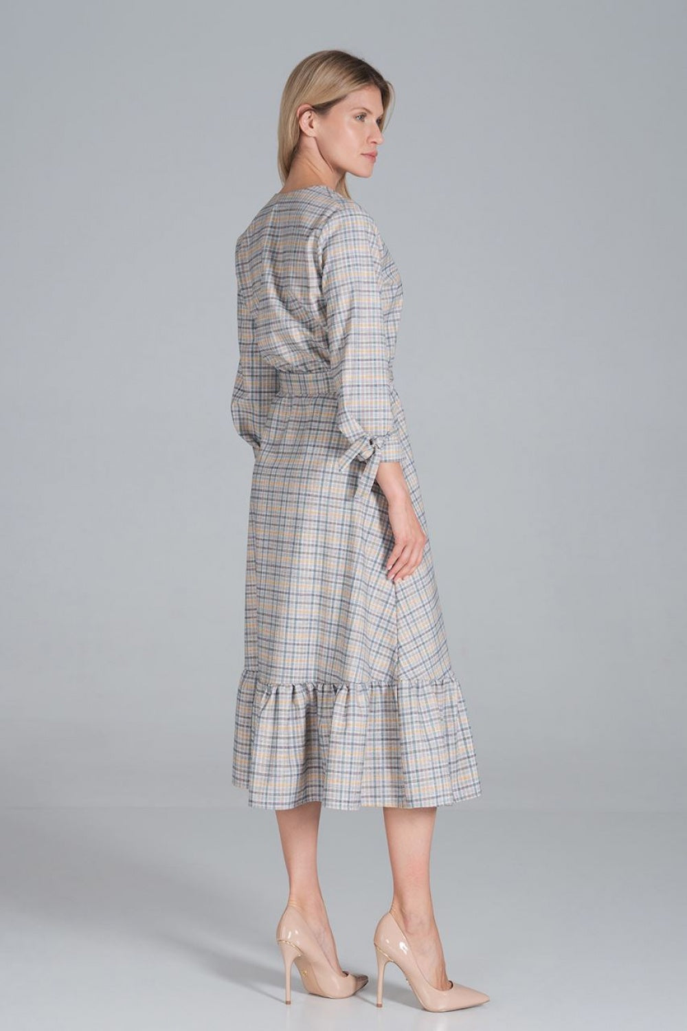 Figl Patterned Maxi Flared Dress - view 3