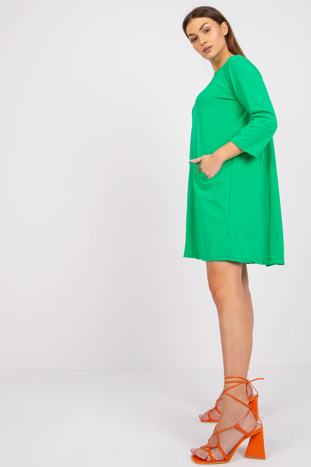 Relevance Green Loose Fit Dress - view 2