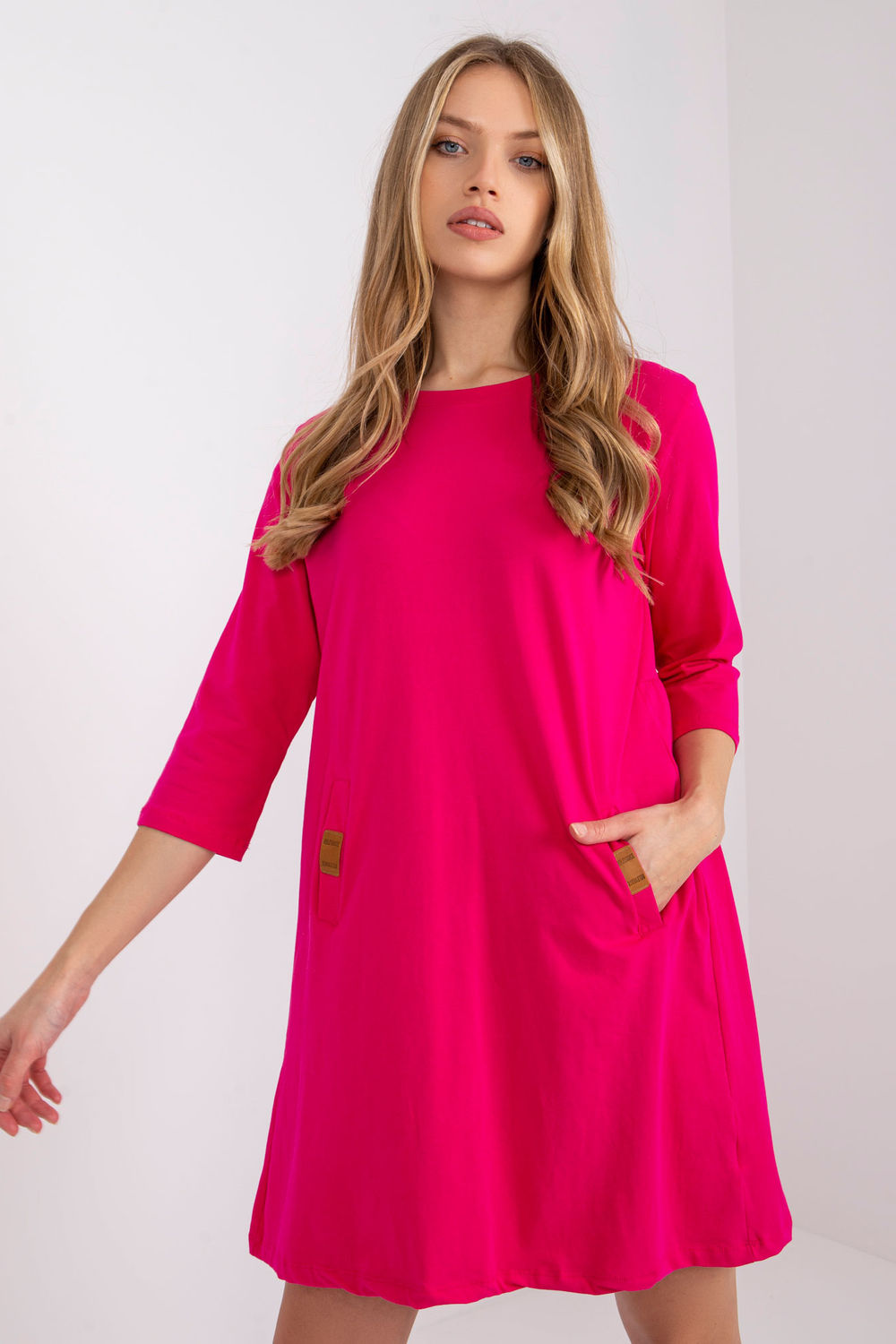 Relevance Fuchsia Loose Fit Dress