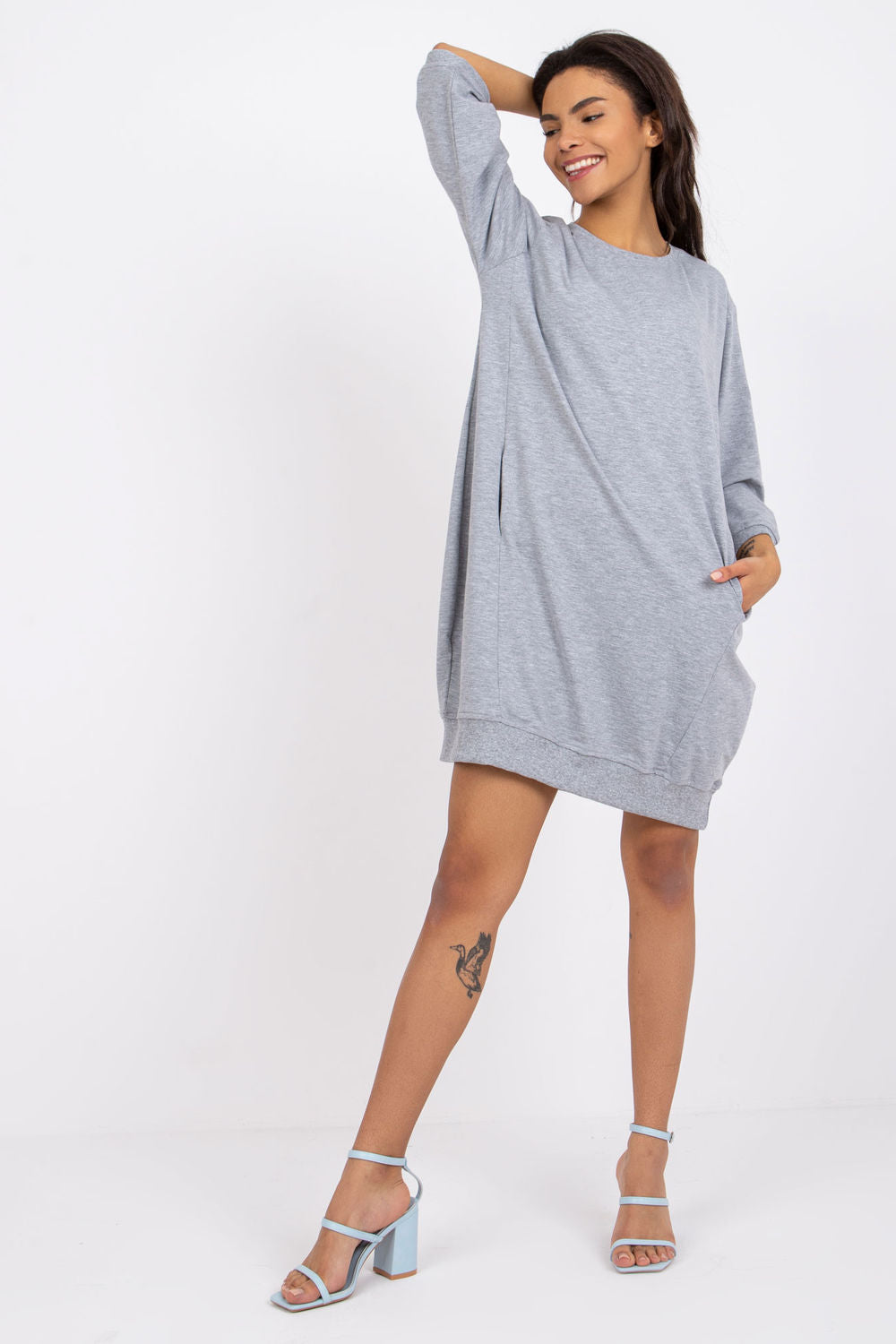 Relevance Grey Loose Fit Dress - view 2