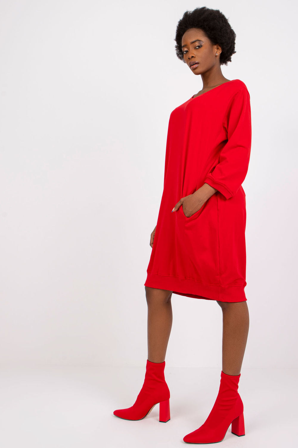 Relevance Red Loose Fit Dress