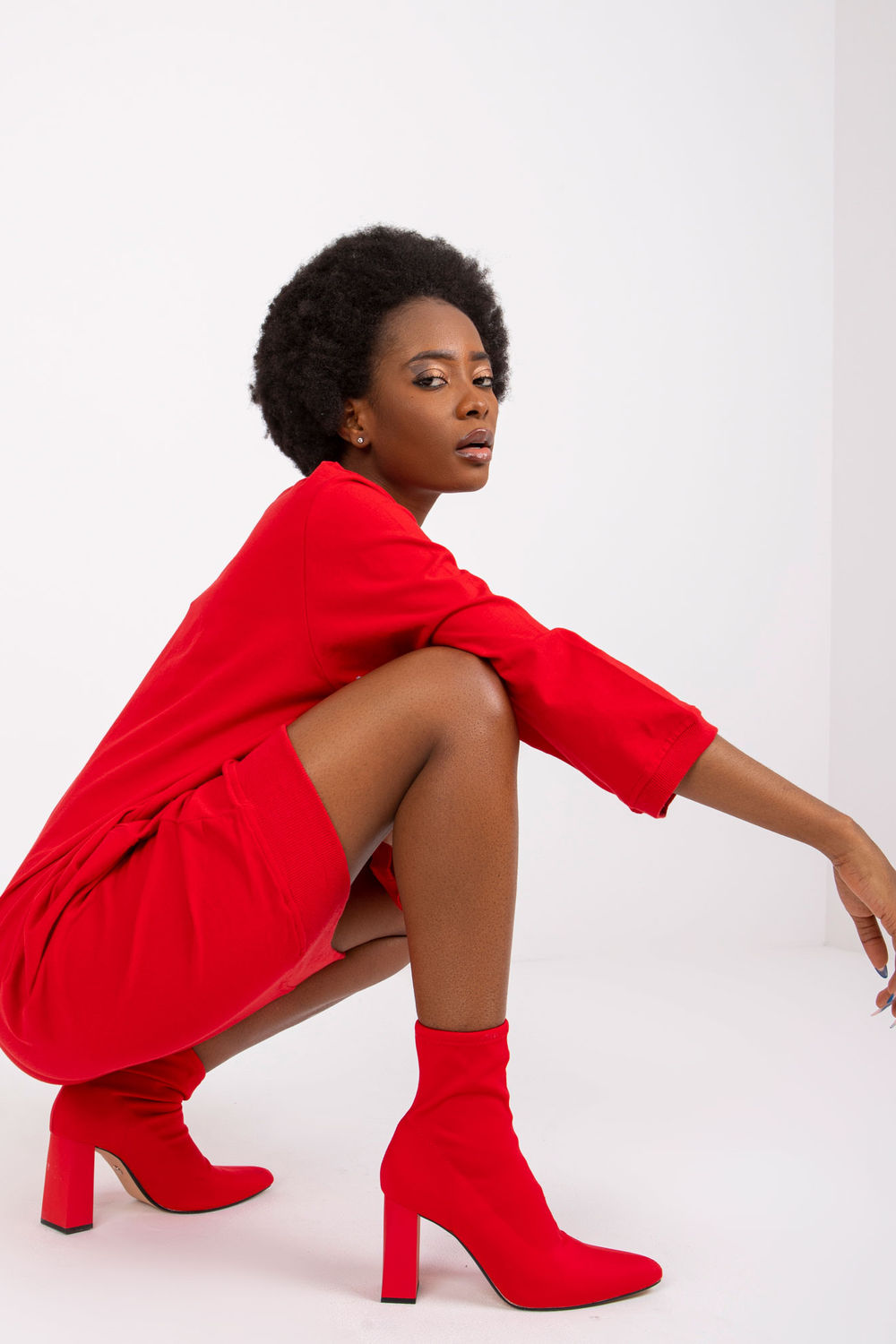 Relevance Red Loose Fit Dress - view 2