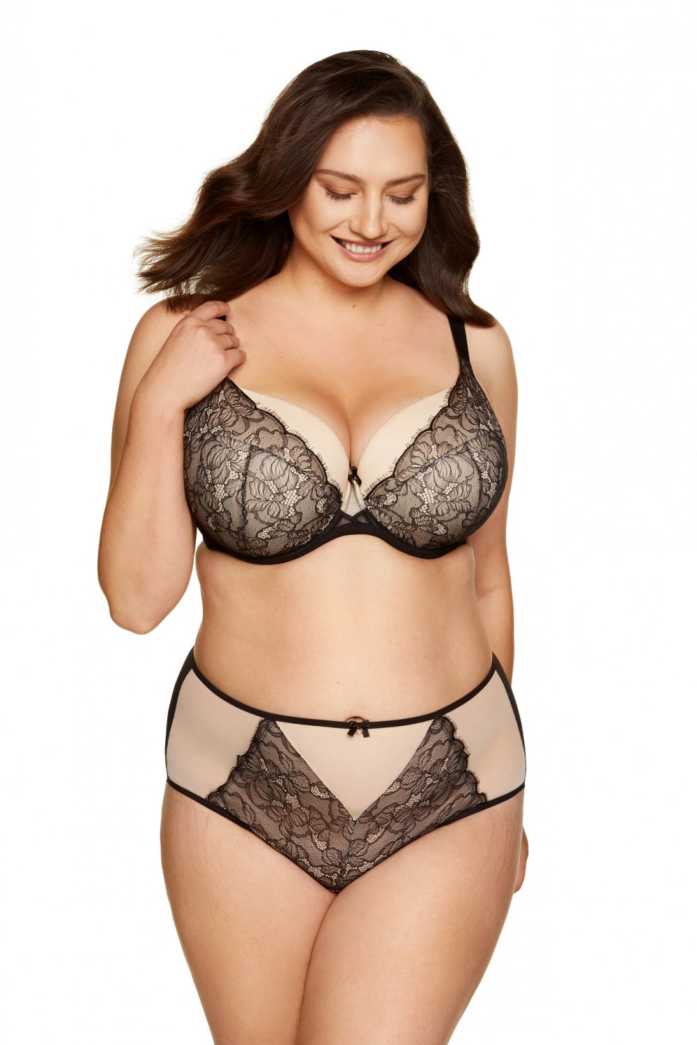 Gorteks Poema F Black Lace Floral Knickers - view 2