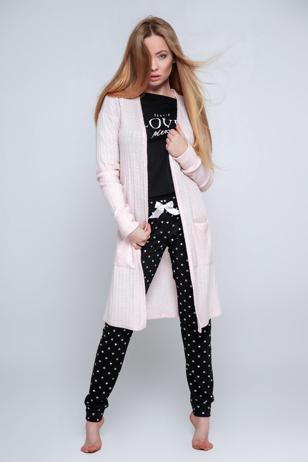 Sensis Magnetism Pink Long Sleeve Cardigan - view 2