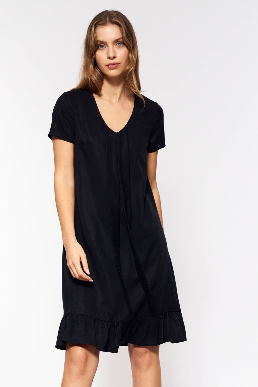 Nife Black Loose Fit Dress
