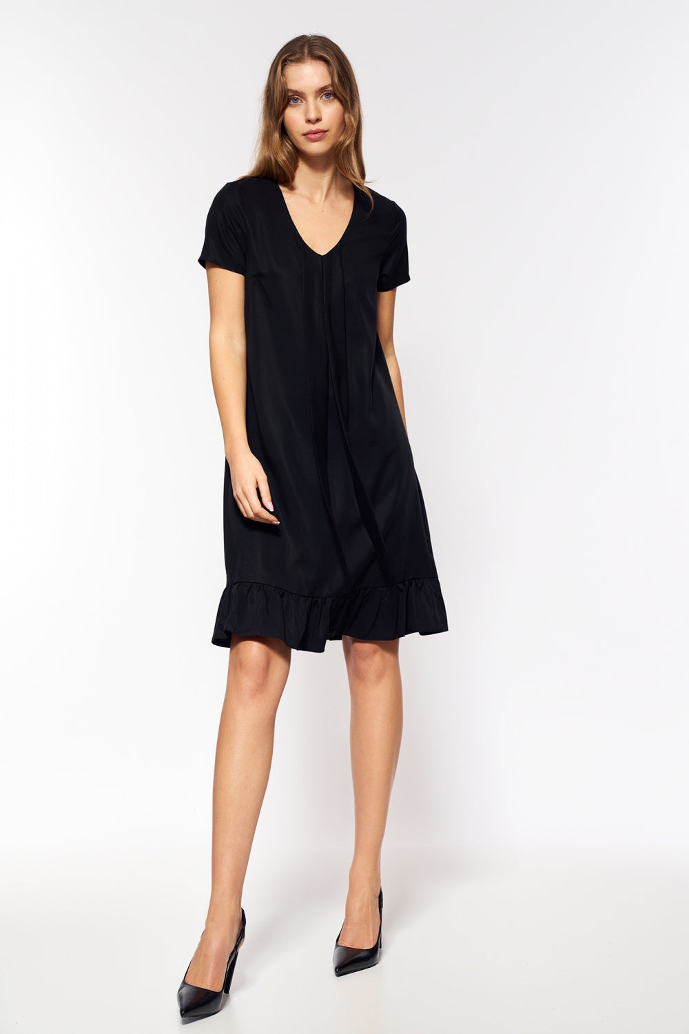 Nife Black Loose Fit Dress - view 2