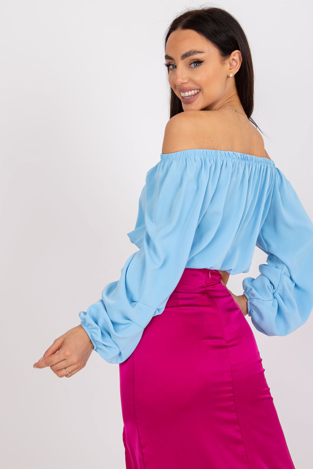 Italy Moda Light Blue Blouse - view 3