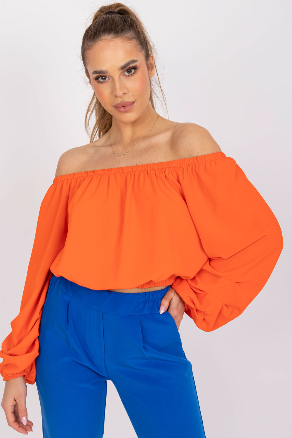 Italy Moda Orange Blouse