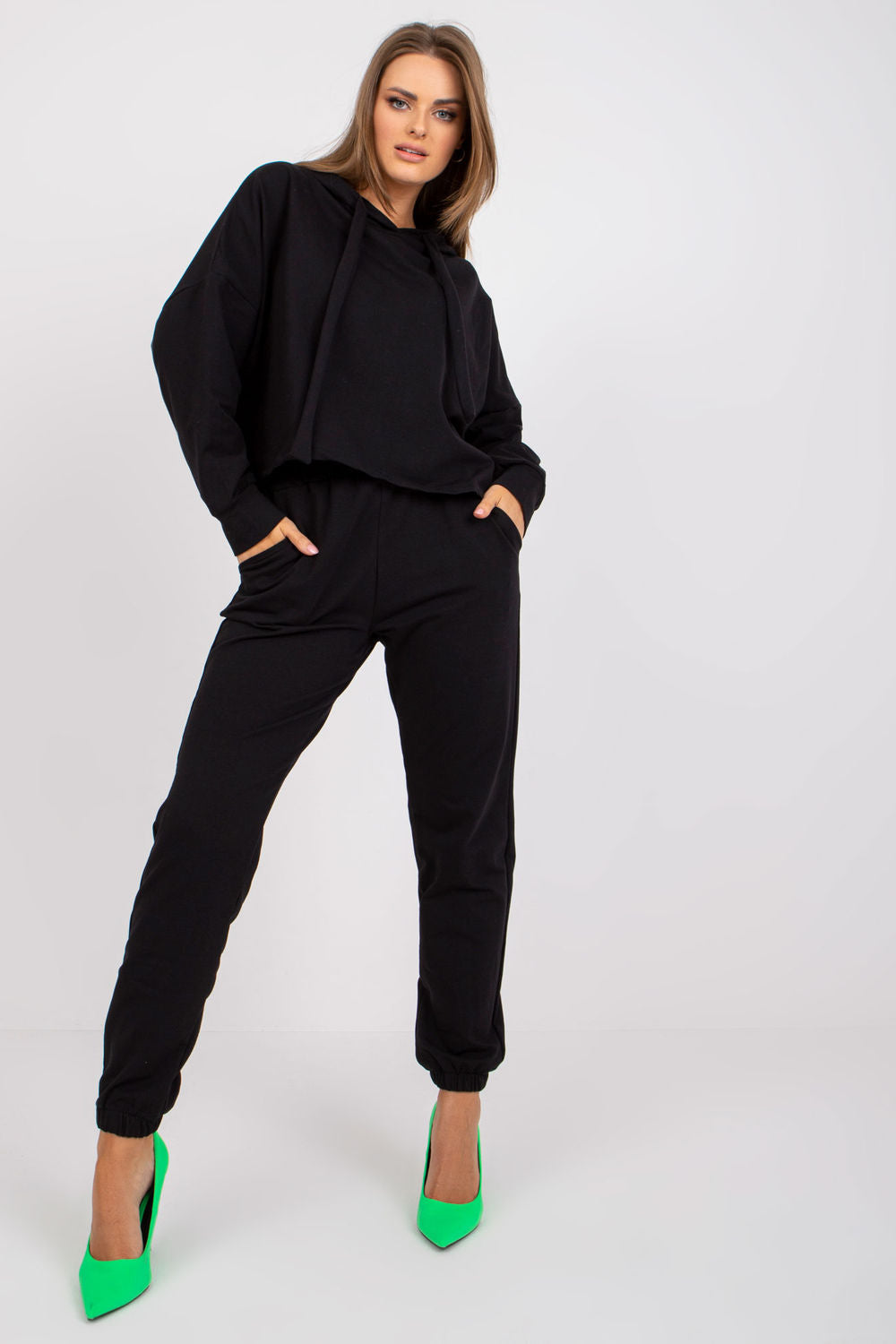 Relevance Black Loose Fit Long Sleeve Co-Ord Set - view 2