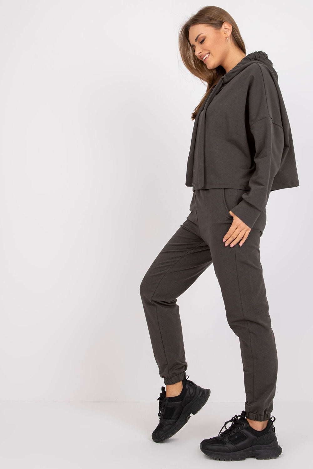 Relevance Khaki Long Sleeve Co-Ord Set - view 2
