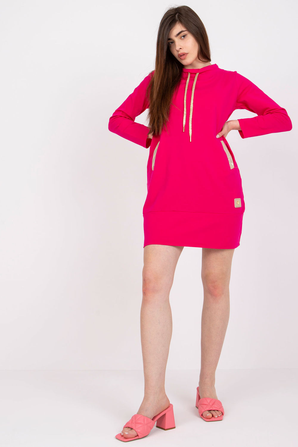 Relevance Fuchsia Long Sleeve Dress