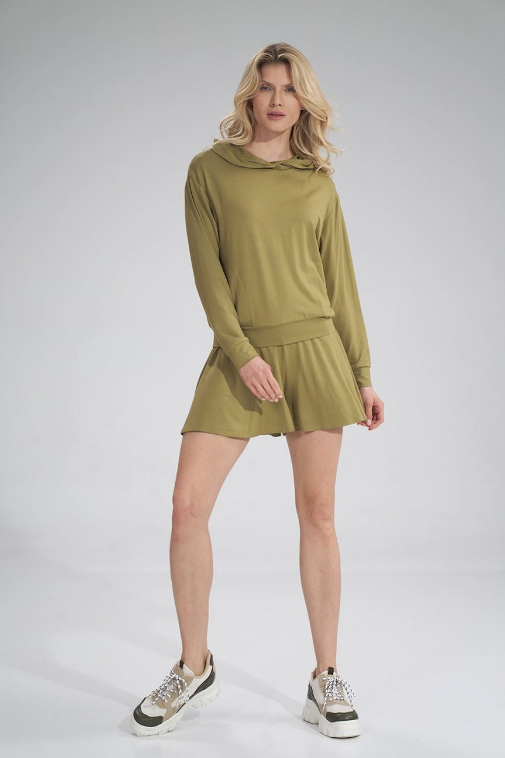 Figl Light Olive Shorts - view 2