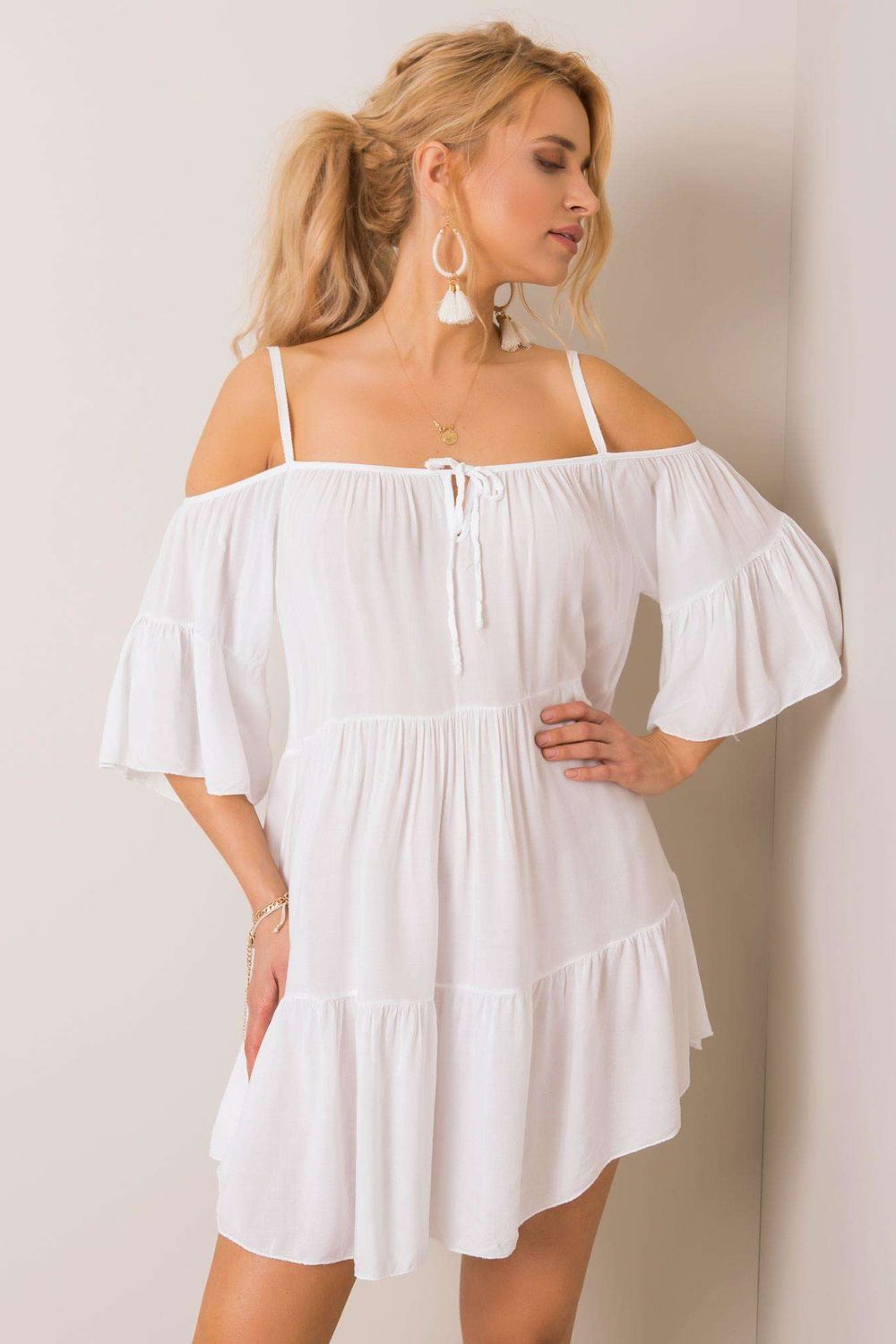 Och Bella White Asymmetric Dress