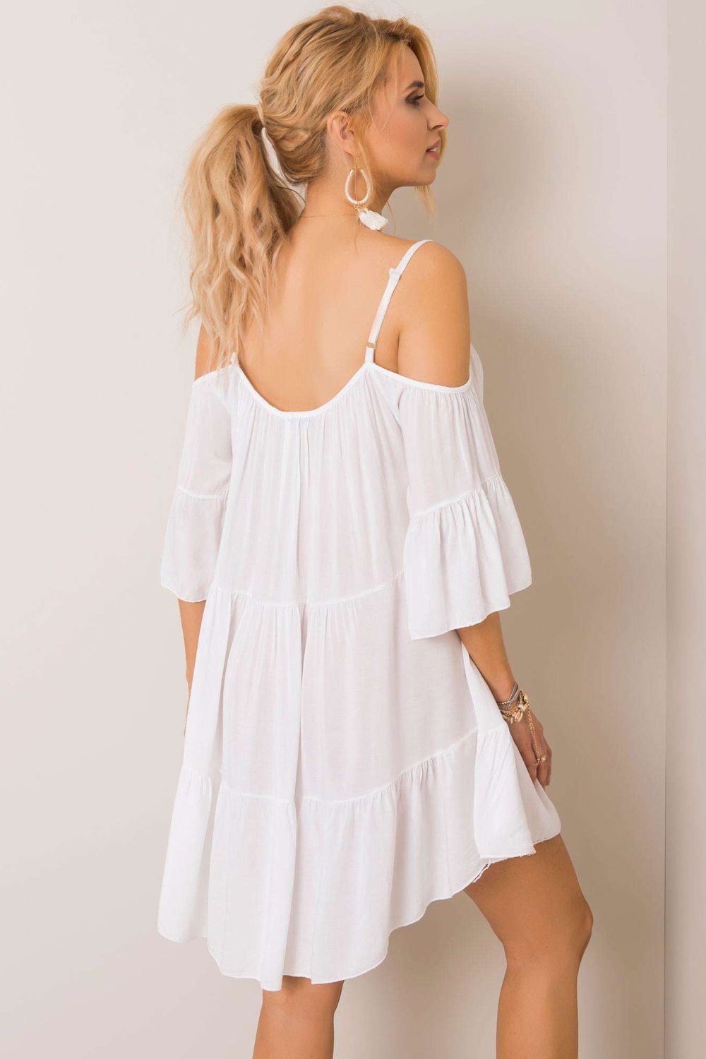 Och Bella White Asymmetric Dress - view 3