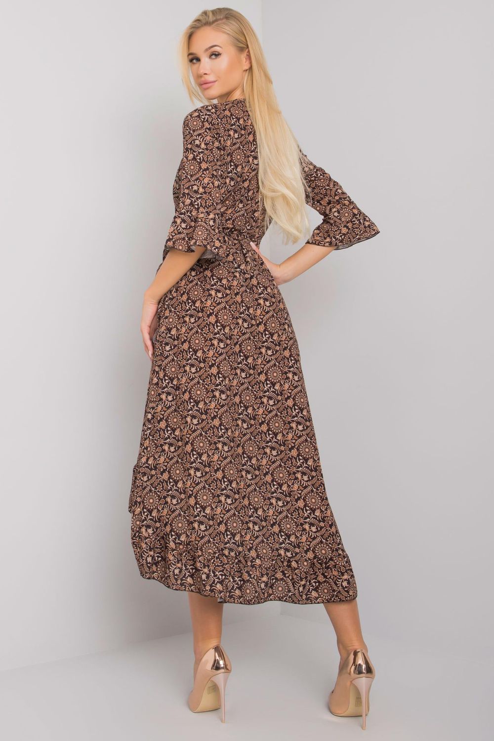 Och Bella Beige Polyester Dress - view 3