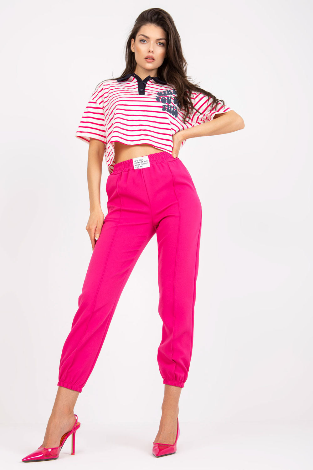 Italy Moda Fuchsia Trousers